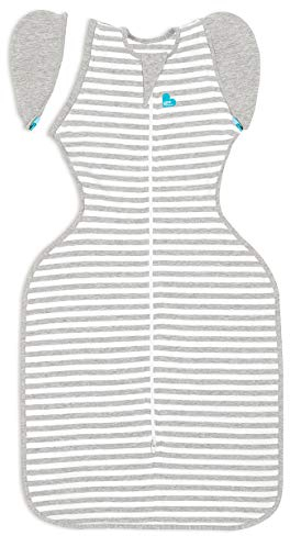 LOVE TO DREAM Swaddle Up 50/50 - Pucksack für Kleinkinder (Größe M, 6 - 8,5 kg), Grau