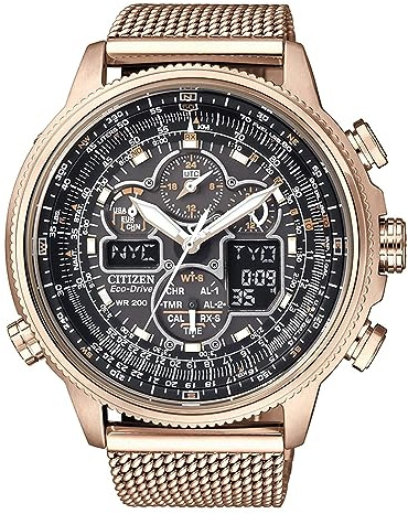 Citizen Men's Navihawk A.T Watch, Black, 48MM, JY8033-51E | Eco-Drive Solar Powered, Radio Controlled Atomic Clock, Perpetual Calendar, Power Reserve Indicator, Chronograph