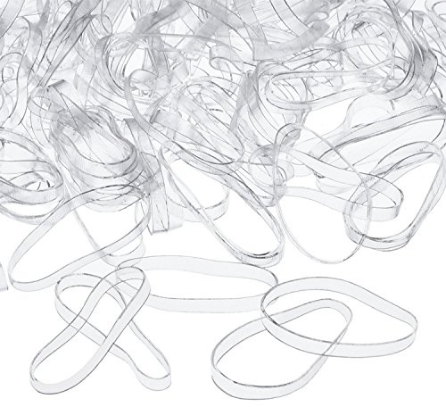 3 mm Clear Elastic Bands Hair Rubber Bands, 500 Pieces