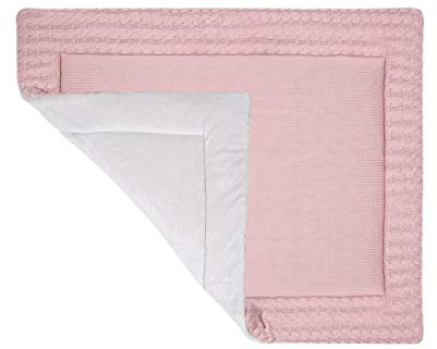 Kindsgut morbido tappeto coperta per bambini per gattonare e giocare, colori tenui e design semplice, unisex, rosa