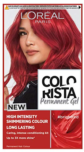 L'Oréal Paris Colorista Permanent Gel Hair Dye, Long-Lasting and Vibrant At-Home Hair Colour, High-Intensity Hues with Up to 3x More Shine, Colour: Bright Red