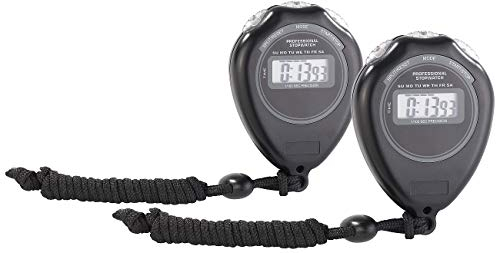 PEARL Sports Stop-Uhr: 2er-Set Stoppuhren Classic (Fitness Stoppuhren, Elektronische, Sport)