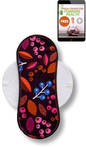 Compresa reutilizable en algodón orgánico para flujo ligero (M, 1 ud.); lavable a alta T°, HECHA EN LA UE; suave y no irritante, compresa de tela para una higiene menstrual de mujeres y adolescentes