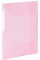 Viquel - Chemise 3 rabats en plastique grande capacité - Boite de classement A4 avec étiquette d'identification - Rose translucide