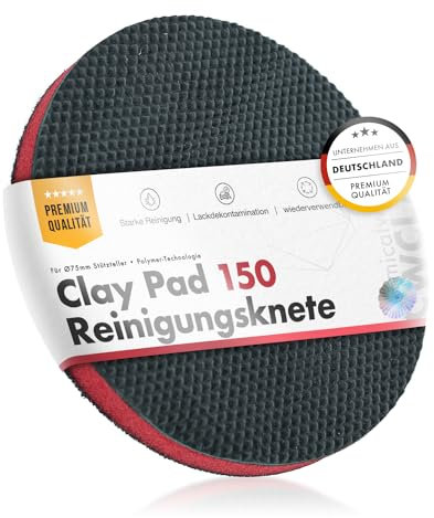 chemicalworkz® Clay Pad (Ø150mm) Reinigungsschwamm mit Polymerschicht - Clay Bar Ersatz mit extremer Reinigungskraft - Auto Reinigungsknete, Lack Knete Auto, Lackreiniger Knete