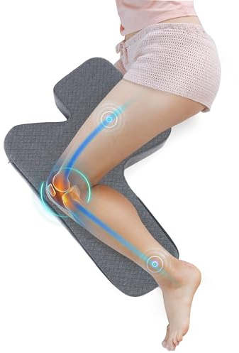 HOMBYS Leg Pillow for Sleeping, 4 Thick Z Shape Memory Foam Knee Pillow for Side Sleeper Helps Spine Alignment and Offer Full Body Support, Relief Pressure, Removable Cover Machine Washable, 4 Thick