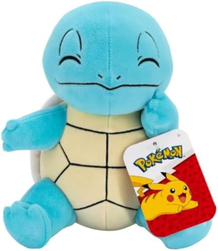 Pokémon Pokemon Plush Squirtle - 20 cm hoch - blau/braun - Offizielle Plüschtiere für Kinder 2+ Jahre