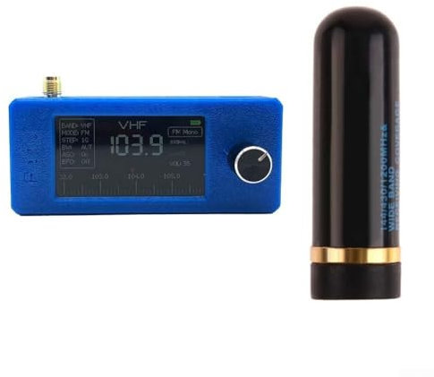 HpLive 0.5 - 108 MHz Portable Shortwave Radio Receiver, Pocket Size SI4732 Radio, Receiver, Mini Radio with Antenna (Blue)