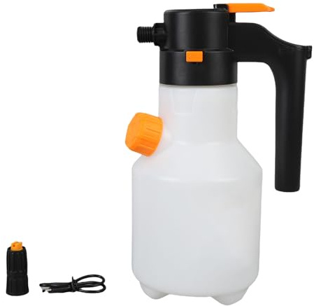 Electric Foam Sprayer 2L, Nebulizzatore Schiuma ad Alta Pressione Ricaricabile USB, Pulizia Auto e Giardino - Spruzzo Ampio 75°, Pressione Stabile 2 Bar, Portatile Senza Fili