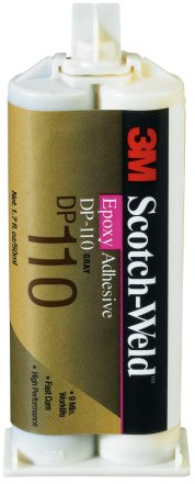 3M Scotch-Weld Epoxy Adhesive DP110 Gray, 48.5 mL, 1 EA, Flexible Adhesive, Strong and Permanent Bond, Great for Metals, Plastics, Concrete, Wood and Composites