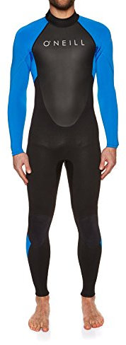 O'Neill Herren Reactor-2 3/2mm Back Zip Full Neoprenanzug, Black/Ocean, L