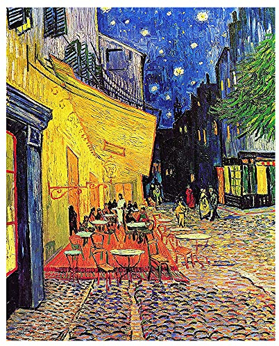 Legendarte - Cuadro Lienzo, Impresión Digital - Terraza De Café Por La Noche - Vincent Van Gogh - Decoración Pared cm. 50x70