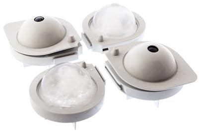 Koala Spain Cubitera para 4 Hielos Esféricos de 5 cm, Moldes con Tapa Separables para Fácil Almacenaje