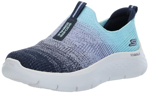 Skechers Go Walk Flex Cali Sunset, Zapatillas Mujer, Azul Marino y Turquesa, 39.5 EU