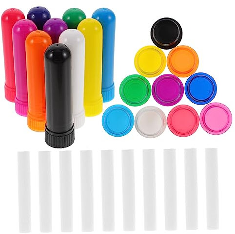 FRCOLOR 50pcs Essential Oil Inhalation Sticks Portable Aromatherapy Tubes for Refreshing Scents and Relieving Congestion Anywhere