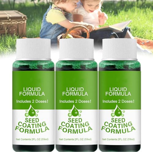 Giurui Solution pour l'irrigation de la pelouse, dispositif de pulvérisation pour semis liquides, pour gazon vert, ensemble d'entretien des semences, pour pelouse et jardins (3 pièces)