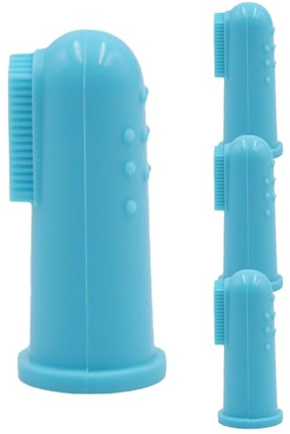 Cepillo De Dientes Para Dedos De Perro, Cepillo De Limpieza De Dientes De Perro,4 Cepillos De Dientes De Silicona Para Dedos De Mascotas, Cepillos De Dientes Para Gatos | Kit De Cepillado De