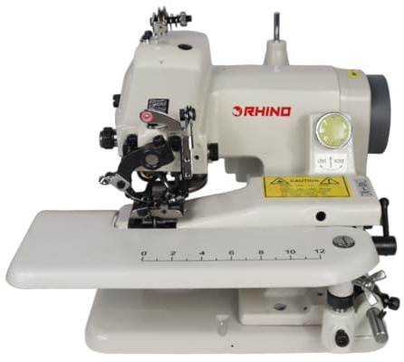 RHINO Smart Solutions - Macchina da cucire portatile semi-industriale punto invisibile RH-501 tessuti sottili e medi orli invisibili in basso pantaloni, abiti (con/senza salto di punto)