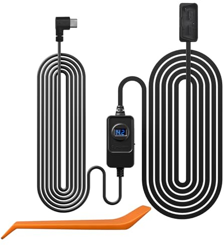 REDTIGER Dash CAM OBD Hardwire Kit con Puerto USB C,12V-24V a 5V, Protección de Bajo Voltaje para Modo de Estacionamiento 24H,Adecuado Serie Dash CAM