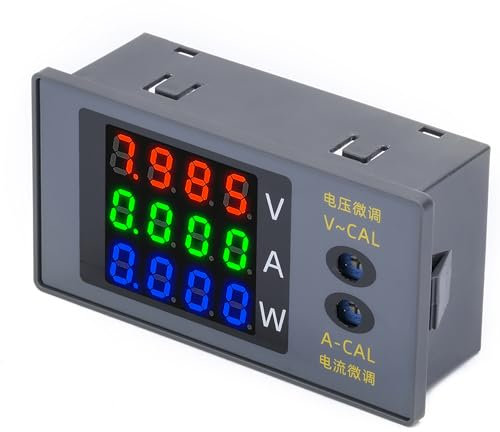 Aideepen Compteur de Puissance, DC 0~100V 10A 3-en-1 Wattmètre Ampèremètre Numérique Voltmètre