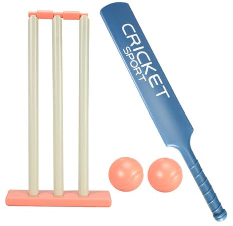 SWEETBIUTI Kids Cricket Set 4PCS/Set Cricket Kit mit ABS Cricketschläger, Cricket -Stümpfen, 2 Bälle Cricket -Set für Kinder im Alter von 3+ Eltern -Kinder -Interaktion Cricket -Spielen
