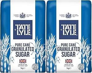 Ttate & Llyle Granulated Sugar 1kg (Pack of 2) | Pure Cane Sugar for Baking, Cooking & Beverages | Perfect for Everyday Use