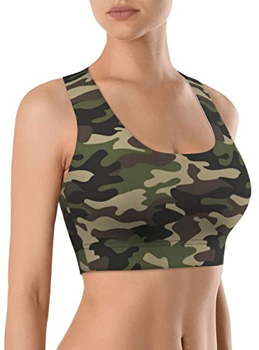 Soutien-Gorge de Sport Vert pour Femme, débardeur Court et Confortable, Chemises de Sport, entraînement, Course à Pied, Yoga, Taille L