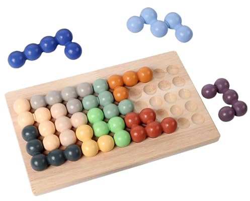 Juego De Perlas En Tabla,Clasificación por Color Y Apilamiento | De Perlas En Tablero De Madera - para El Hogar Escuela Viaje Picnic Coche Niñas Niños En Edad Preescolar Alumnos Más De 36