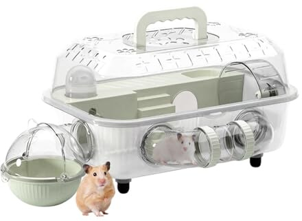 Enclos Hamster Enclos 2 Niveaux Détachable pour Petits Animaux