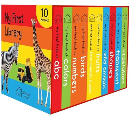 My First Library: Boxset of 10 Board Books for Kids