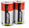 Velamp LR20/2BP Batteria Torcia LR20 D, Alkaline, 1.5 V, Rojo