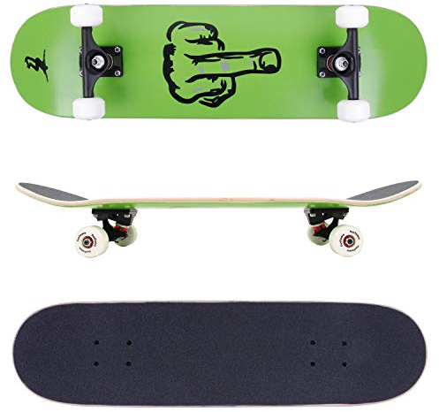 FunTomia® Skateboard mit ABEC-9 Kugellager Rollenhärte 100A und 100% 7-lagigem kanadisches Ahornholz (Finger)