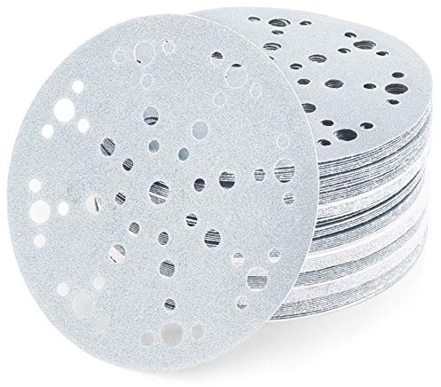 Klett-Schleifscheiben 150 mm Schleifpapier 150mm klett mit 48 Löchern K240 Set 50St von WAbrasive für Lack | passend zu festool rotex 150 mit schleifteller 150mm Multi-Jetstream
