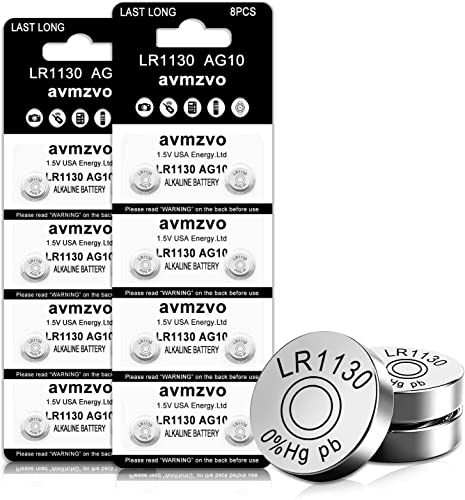 LR1130 Batteria a Bottone Pile AG10 1.5V Alcalina 16 Pezzi / LR54 / 390 / 389A【3 Anni di Garanzia 】 (1130-16)