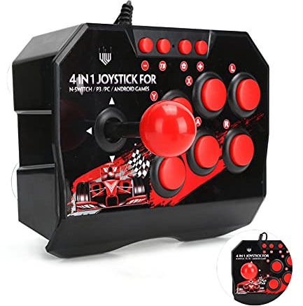 Tbest Mando,Fight Stick,Joystick Pc,Pc Joystick,DIY Stick Joystick Accessories for pc Games Fight Sticks p ms Game Controller USB 4 in 1 Controle[Video Game]