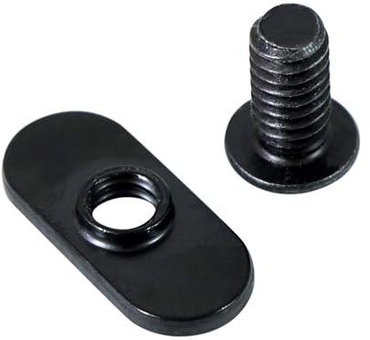Zadery 1/4-20 Centered Slide in Economy T-Nut for T Slot Track with 1/4-20 x 1/2 Bolt, Applicable for 10 Series or 1.0'' Base Aluminum Extrusion, 20Packs, Black