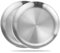 LZYKJGS 2 Stück Edelstahl Rundes Tablett, Edelstahl Rundes Geschirr, Goldenes Rundes Tablett, Goldene Dekorative Platte, Edelstahlteller Servierteller, für Küche, Esszimmer, Party, 20 cm, Silber