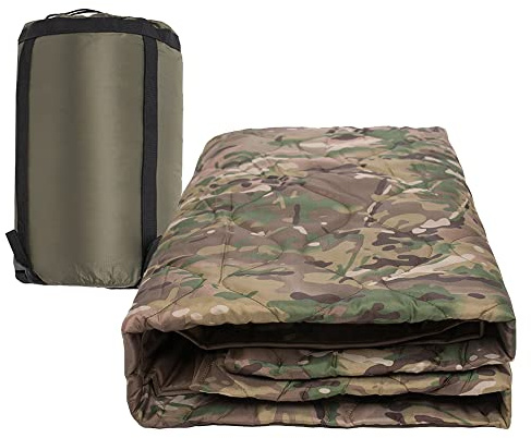 Raprance Couverture tactique camouflage – Équipement militaire de survie en plein air, tapis de pique-nique portable avec sac de compression pour randonnée, plage, urgence