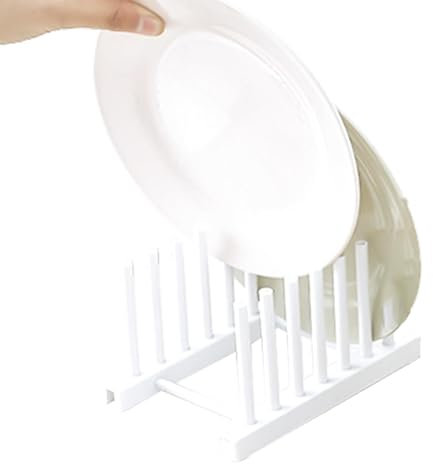 Estante vertical para cuencos, soporte para encimeras, organizador de cocina vertical para armarios, bandeja de secado para cuencos, tapas, vajilla, almacenamiento compacto que ahorra espacio