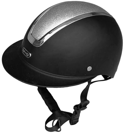 harayaa Equestrian Helmet for Kids Lightweight Breathable Horse Riding Hat Adjustable Head Circumference 48-52cm All-season Equestrian Supplies for Teenagers Children Outdoor, Black Siilver