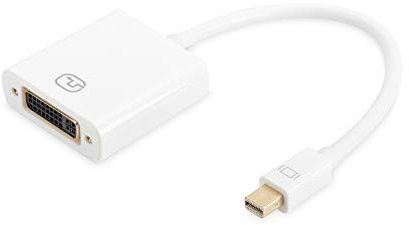 DIGITUS Mini DisplayPort Grafik Adapter, mDP zu DVI-I (24+5), Full HD 60Hz, 1920 x 1080 Pixel, Weiß