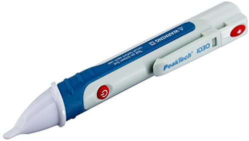 PeakTech 1030 AC Spannungsprüfer berührungslos [+LED Signal Lampe & Vibration] 50-1000 V AC Betriebsbereich, Leitungssuchgerät, Leitungssucher, Phasenprüfer, Stromprüfer, Leitungsfinder, 157x26mm