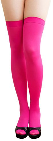 Oblique-Unique® Medias por encima de la rodilla, color rosa