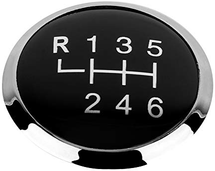 Terisass - Cubierta para palanca de cambios de coche de 6 velocidades con emblema de palanca de cambios para T5 T5.1 para t5.1, perilla de palanca de cambios T5, 6 velocidades, insignia de pomo de