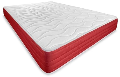 DUÉRMETE Online - Colchón Viscoelástico Lite Reversible, Firme y Confortable, Cara Invierno/Verano, Blanco, Altura 25 cm, 135 x 190 cm