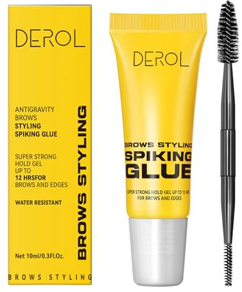 Eyebrows Styling Spiking Glue – Long-Lasting Glue for Brows & Edges 2 in 1 Eyebrow Gel, Strong Hold for Fluffy & Defined Brows, Eye Brow Setting Gel 10ml