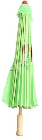 DEARMAMY Silk Umbrella for Dance Performance Large 82cm Oilpaper Decorative Parasol Classical Green Reinforced Style for Weddings and Stage Props Random Style