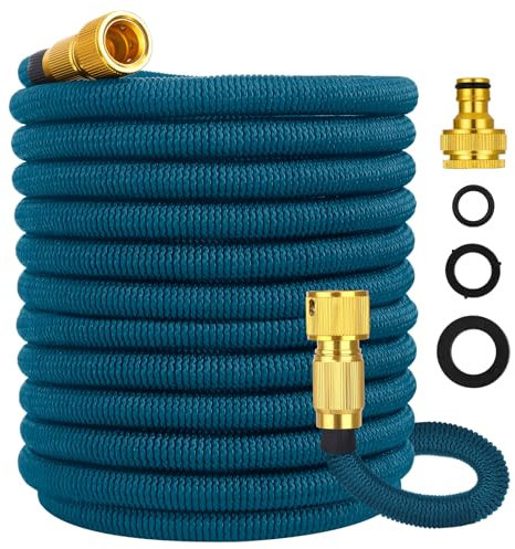 Sylken Garden Hose Expandable Garden Pipes,Water Hosepipe Retractable Flexible Never Kink Hose Pipe for Pet & Car Washing, Cleaning, Watering Lawn and Garden(Reaching 75FT After Expansion)