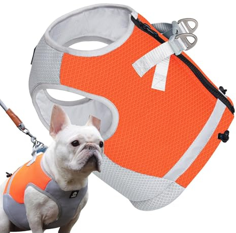 Arnés de Chaleco refrescante para Perro, arnés de Tela refrescante de 3 Capas para Perro, cómodos Chalecos para Cachorros con Tiras Reflectantes, Ideal para Deportes, Senderismo, Entrenamiento de