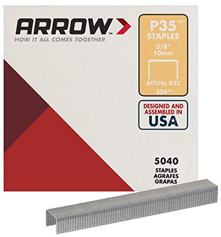 Arrow 356 P35 Heavy Duty Staples for Paper, Bags, Cardboard, Crafts, and Offices, 3/8-Inch Leg Length, 3/8-Inch Crown Size, 5040 Count